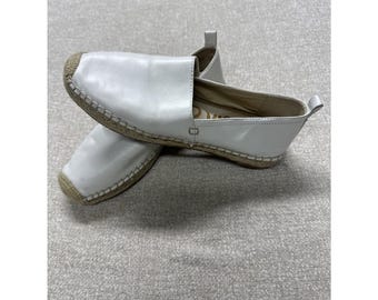 Sam Edelman Womens Espadrille Size 7 White Leather Slip on