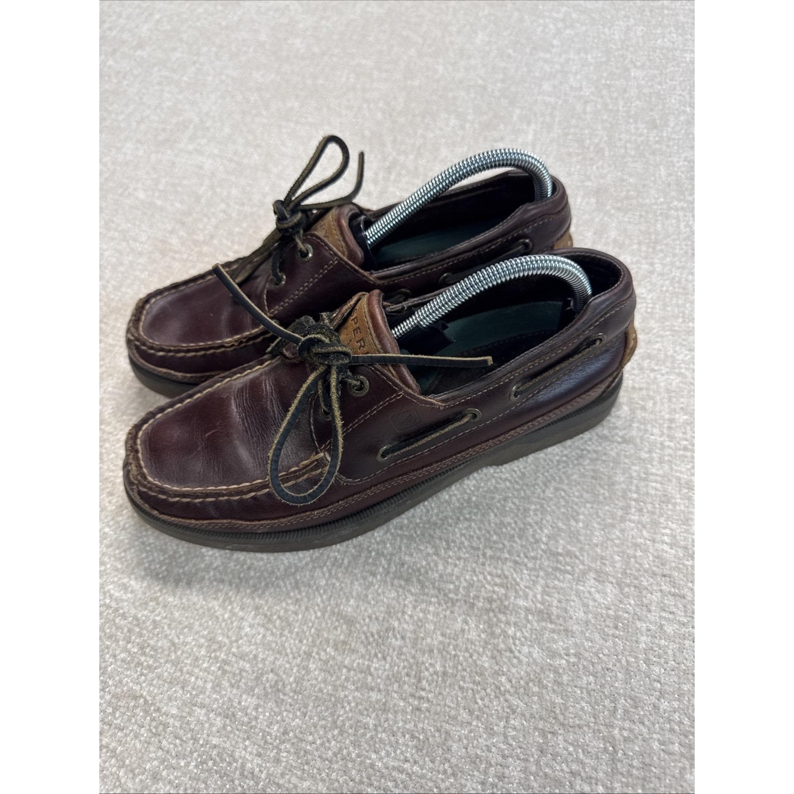 Sperry Top Sider Mako 2-Eye Lace Up Brown Leather Boat