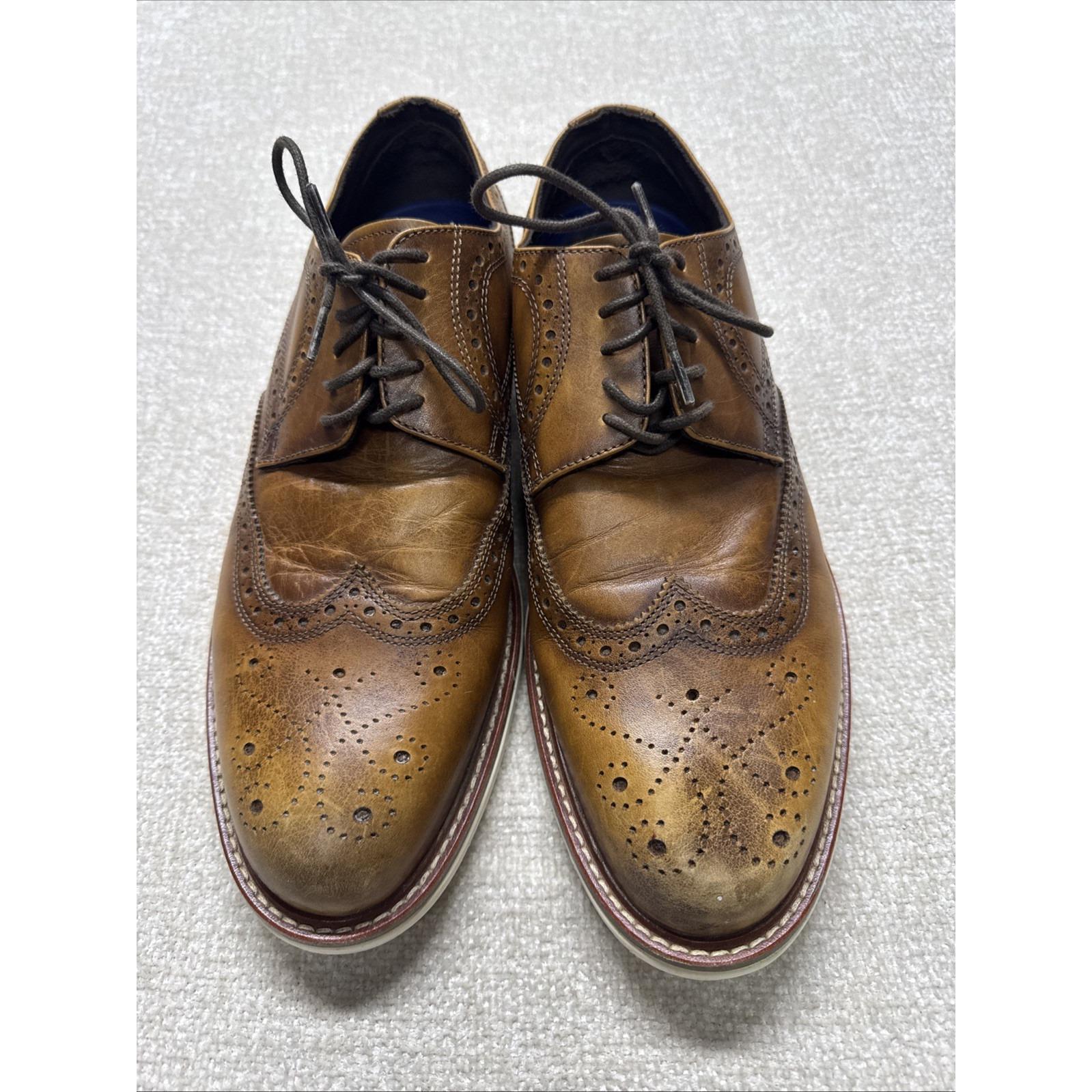 VTG TOWNCRAFT  Sanford Size 10.5D Mens Dress Shoe Brown Leather Wingtip Lace‎ Up Size 10.5 Vintage Wingtip Shoe - Etsy main image 2