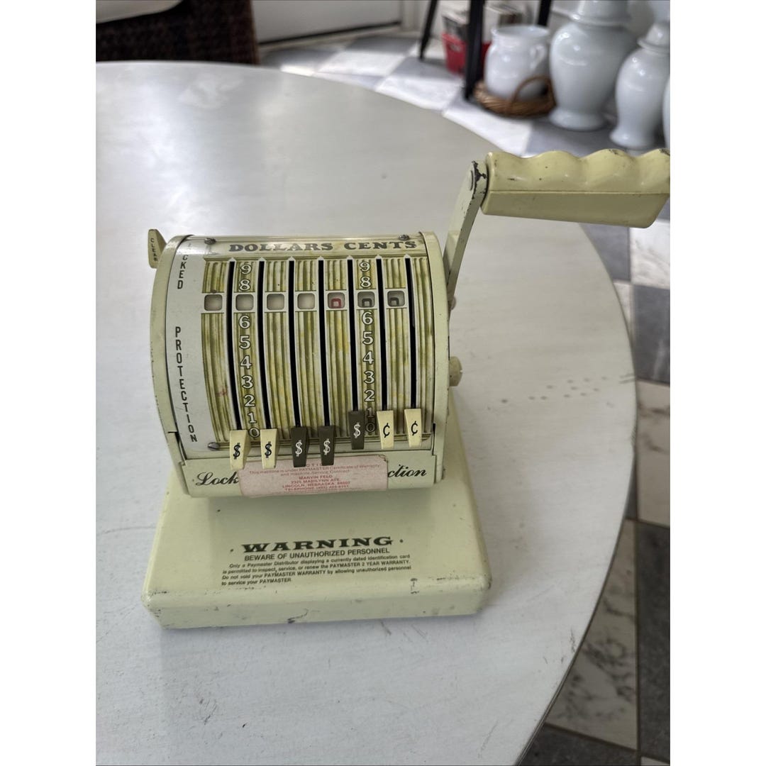 Check Embosser Vintage Paymaster Series X-550 Check Writer Embosser Chicago USA - Etsy