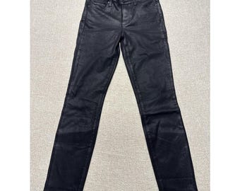 Paige : Hoxton Ankle Leather Look Ankle Skinny Jean  28 NWOT