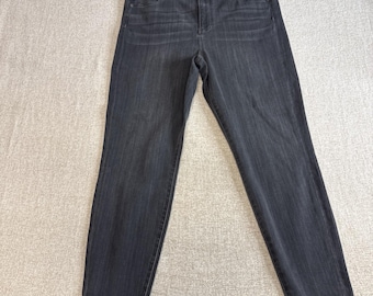 LIVERPOOL Womens 16/33 Meteorite Gray Stretch Denim High Rise Ankle Skinny Jeans