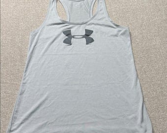 Under Armour Women's Medium Sleeveless Tank Top Gray Athletic