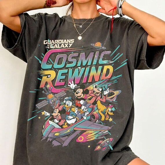 Retro 80s Guardians Of The Galaxy Cosmic Rewind PNG, Mickey and Friends Disney Ride PNG, Family Matching Walt Disney World Trip PNG