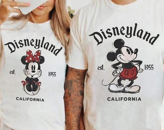 Disneyland Retro Mickey Minnie Paar passende PNG (digitaler Download)