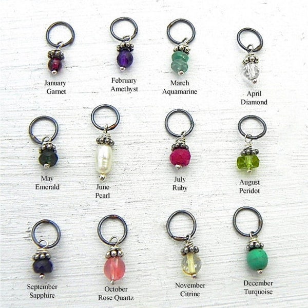 Birthstone charms