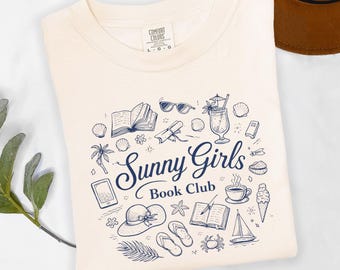 Book Club Shirt, Summer Reading Tee, Beach Book Lover Gift, Girls Book Club Shirt, Reader Beach Tee, Bookish Summer