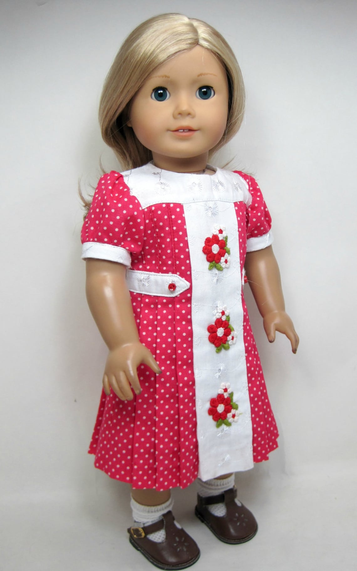 Vintage style Pleated dress that fit American girl doll or 18 Etsy
