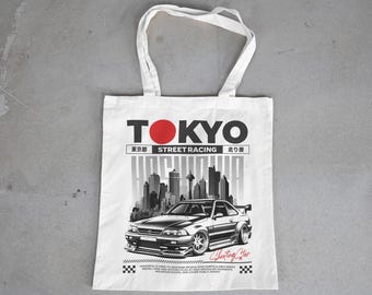 Tokyo Street Racing Tote Bag | JDM Car Design