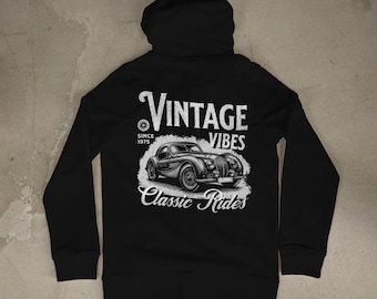 Retro Car Graphic Hoodie | Vintage Rides, Designed & Printed in UK