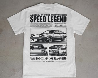 Speed Legend T-Shirt | JDM Car Graphic Tee | Retro AE86 Streetwear | Racing Enthusiast Gift