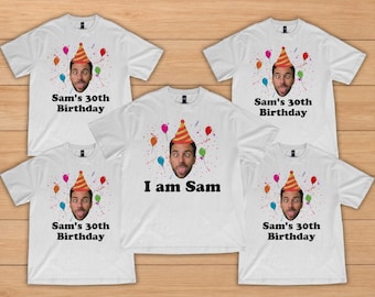 Custom Face Birthday Shirt | Funny Matching Birthday Tee | Birthday Group T-Shirt