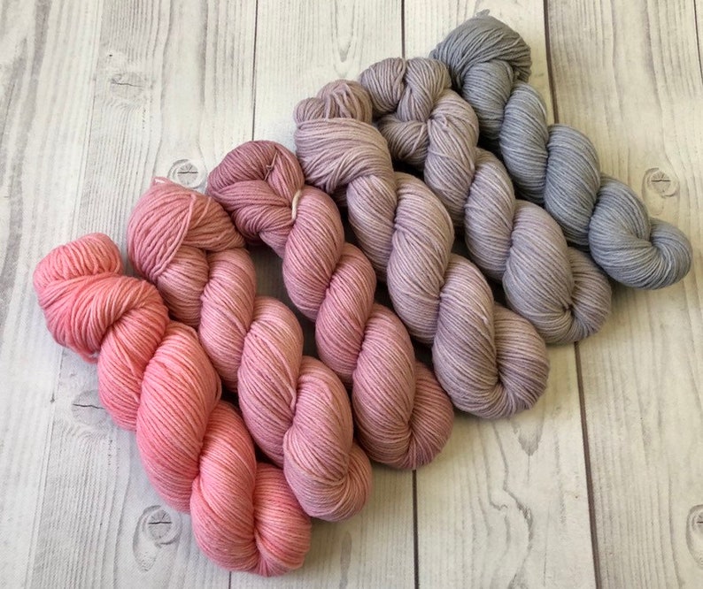 Gradient yarn set merino cashmere handdyed yarn 300g hand Etsy