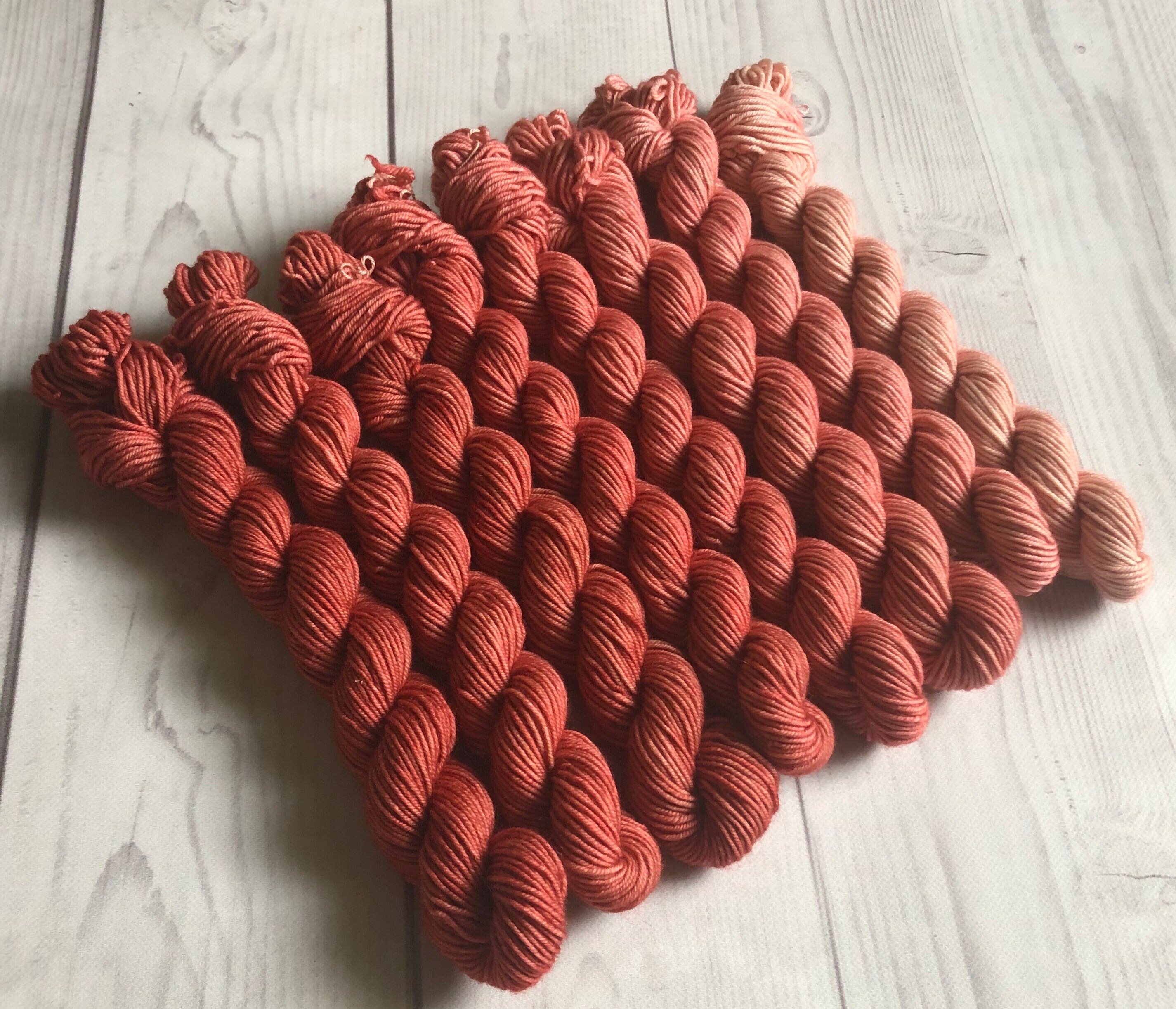 Gradient yarn set merino wool handdyed yarn 200g hand Etsy
