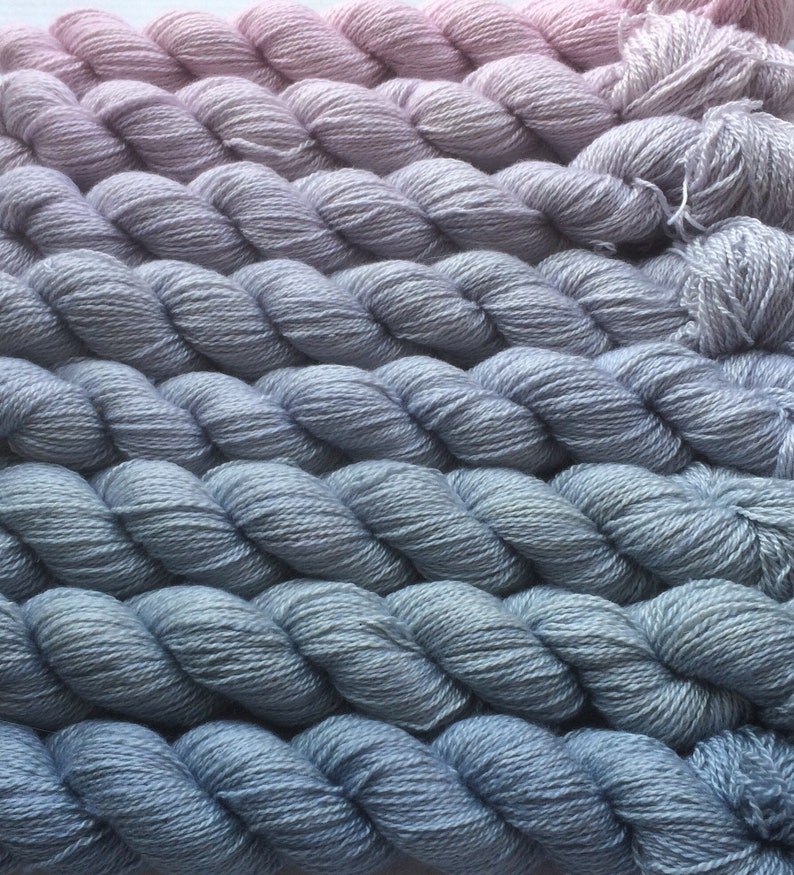 Mystery. 70/% Cashmere Gradient yarn set handdyed yarn fingering 200 g- hand painted dyed shawl ombre 30 Silk