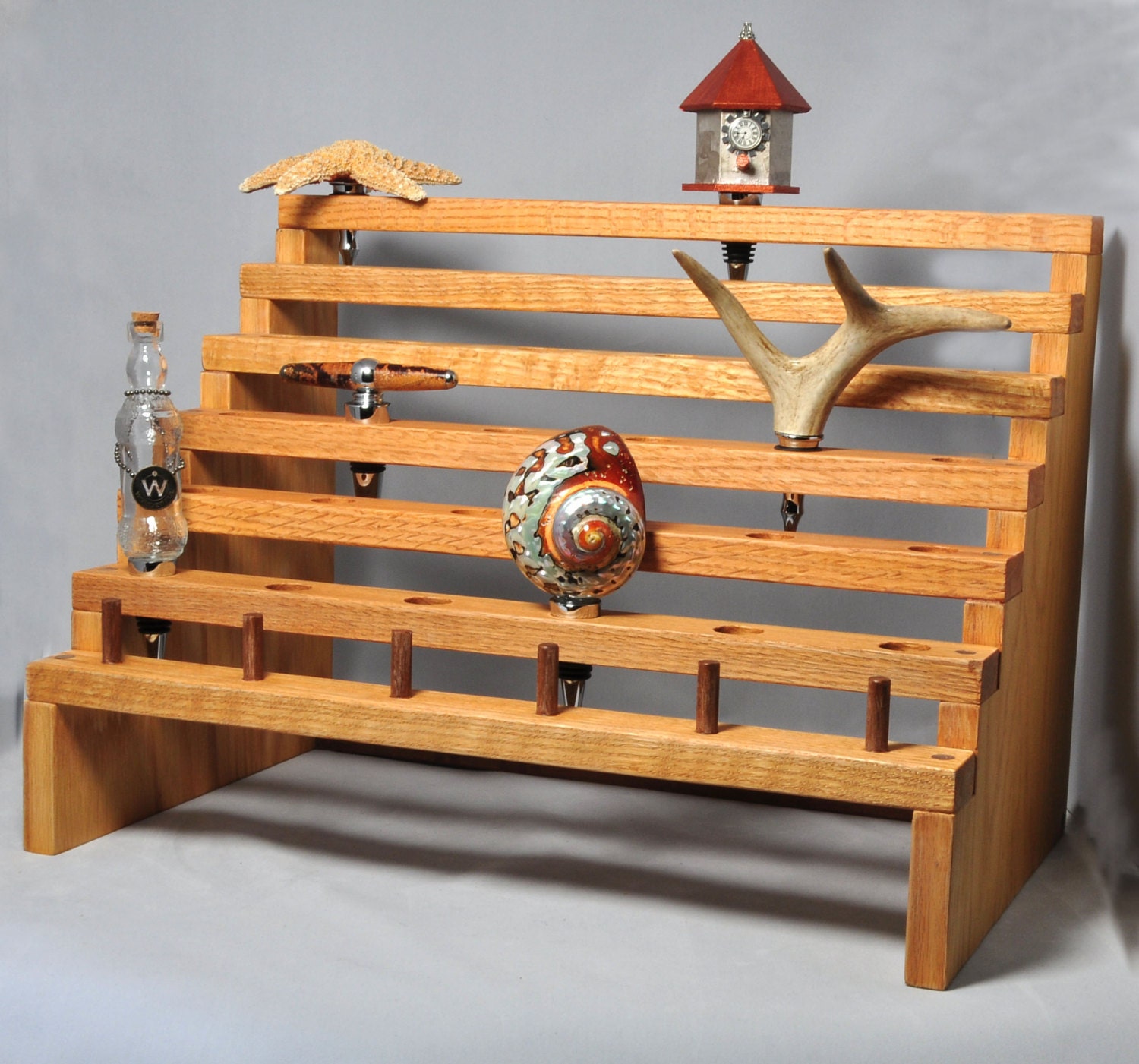 Wine Bottle Stopper Display Hand Made and One of a Kind Etsy