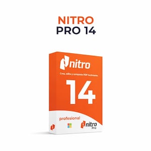 Może przedstawiać: Pomarańczowe pudełko z napisem "NITRO PRO 14" u góry. Pudełko ma słowo "nitro" i liczbę "14" dużymi białymi literami. Poniżej znajduje się słowo "profesional".