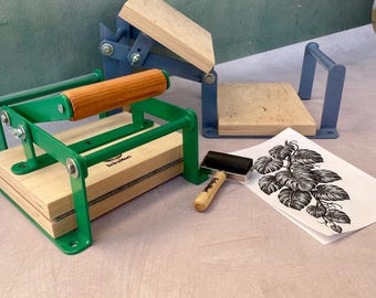 Compact A4 Lino Printing Press with Rubber Roller