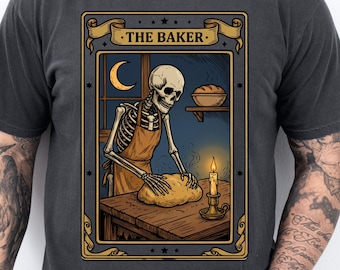 Divertida camiseta de tarot para panaderos, regalo para amantes del pan de masa madre, camisetas divertidas de pan de masa madre para amantes de la repostería, camiseta para papá, Día del Padre