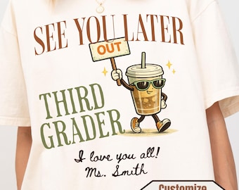 Camiseta personalizada para maestros de primaria, fin de año escolar, último día de clases, camiseta personalizada para maestros, fin de clases, camiseta de verano, feliz último día, primaria