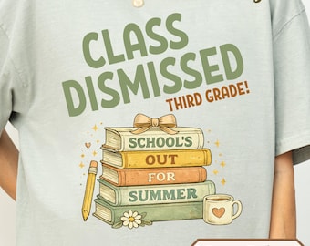 Camiseta personalizada para maestros de primaria, fin de año escolar, último día de clases, camiseta personalizada para maestros, fin de clases, camiseta de verano, feliz último día, primaria