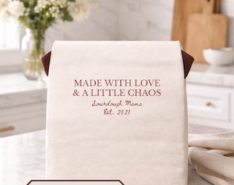 Custom mothers day sourdough bread bag personalized mama gifts kitchen aesthetic bags for bread lover gift baker gifts kitchen aesthetic