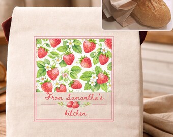Personalized sourdough bags cotton bag for bread bags for sourdough custom bags for bread lover cottage kitchen aesthetic cottagecore bag