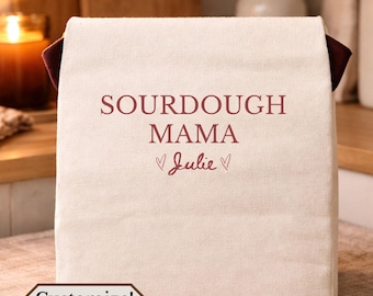 Custom mothers day sourdough bread bag personalized mama gifts kitchen aesthetic bags for bread lover gift baker gifts kitchen aesthetic