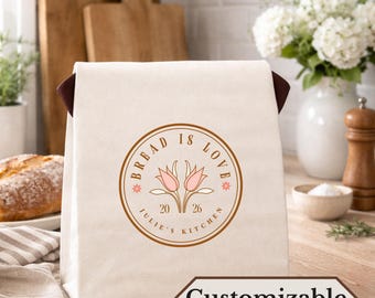 Personalized sourdough bags cotton bag for bread bags for sourdough custom bags for bread lover gift bread bags gift for mom custom bag