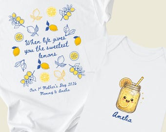 Mommy and me custom shirts first mothers day gift personalized matching mommy and me sets new baby match gift for new mom mommy and me first