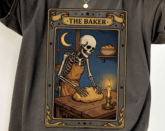 Divertida camiseta de tarot para panaderos, regalo para amantes del pan de masa madre, camisetas divertidas de pan de masa madre para amantes de la repostería, camiseta para papá, Día del Padre