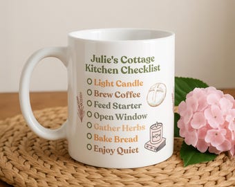 Custom cottage kitchen mug custom gifts for mom personalized sourdough gift for homemaker coffee cup cottagecore gifts farmhouse mugs