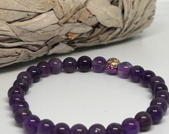 Amethyst Mala Bracelet- Spiritual Jewelry for Spiritual Intention