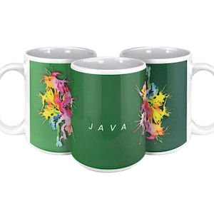 Java 15oz Java Lovers Creative Artistic Watercolor Mug