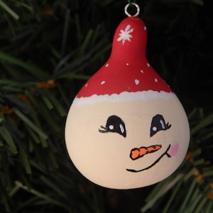 Gourd Snowman Ornament