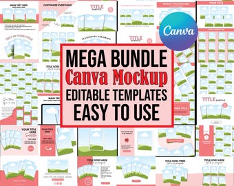 Mega bundle of Editable Canva Templates, Easy Drag and Drop, Canva Photo Collage Sublimation Design