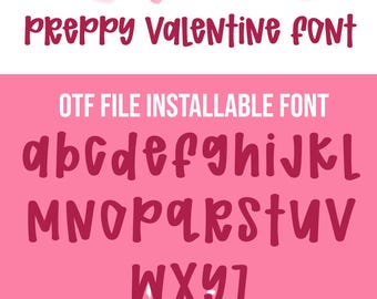 Preppy unique Font | preppy font | Chunky font | Neat Handwriting Font | Goodnotes, Procreate & Notability Font | Study and Teacher Fonts