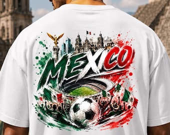 Mexico Soccer PNG tshirt, Mexican Football Graphics Colorful trendy, World Cup Fan Designs, Futbol Lover Sublimation  Digital Download