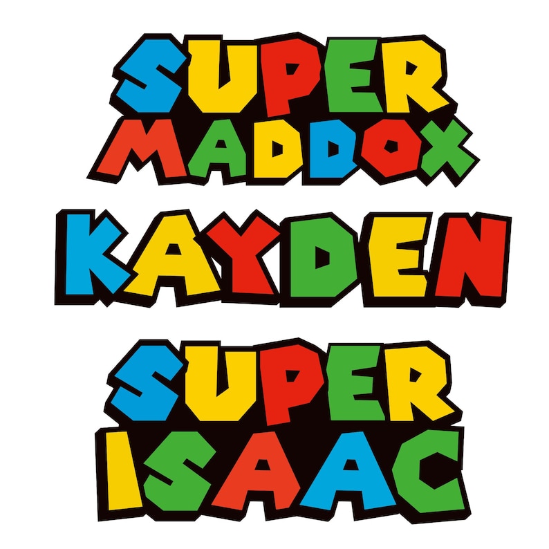 Mario Lettering Styles Super Mario Font Custom Name , Mario Bros Typography, Super Mario Cool ...