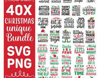 Christmas SVG Bundle, Christmas Shirt Svg, Merry Christmas Svg, Christmas Crew Svg, Christmas Tree Svg, Winter, Holiday, Funny Christmas Svg