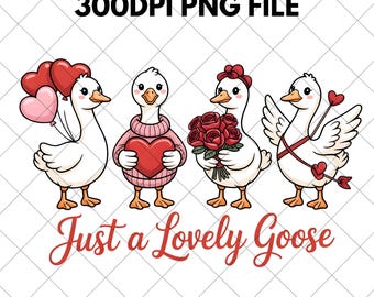 Valentine Goose PNG, Pink Coquette Valentine Goose Shirt Design, Duck valentines Png, Funny Valentine Png, Cute Heart Goose, Silly Goose
