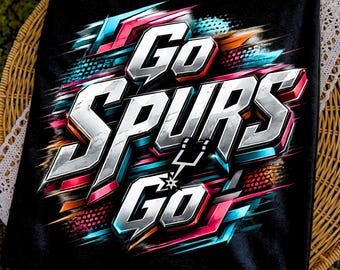 Go Spurs Go Faux PNG, San Antonio Spurs Logo Patch, Fiesta Colors Skyline Sublimation, Game Day Basketball Shirt Design