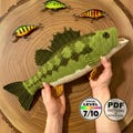 Fish Crochet Pattern PDF. Largemouth Bass. Realistic Amigurumi. Fishing Decor. product logo