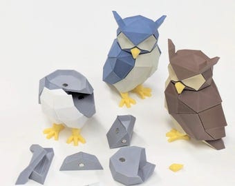 Rompecabezas de búho magnético impreso en 3D