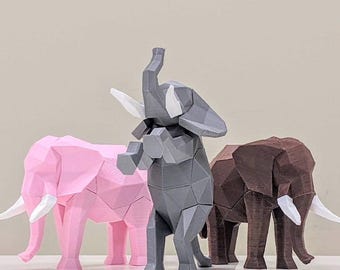 Rompecabezas magnético de elefante impreso en 3D