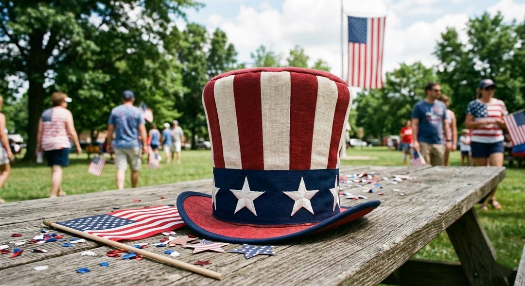 Patriotic Uncle Sam Hat, American Flag Top Hat, 4th of July Costume Hat ...