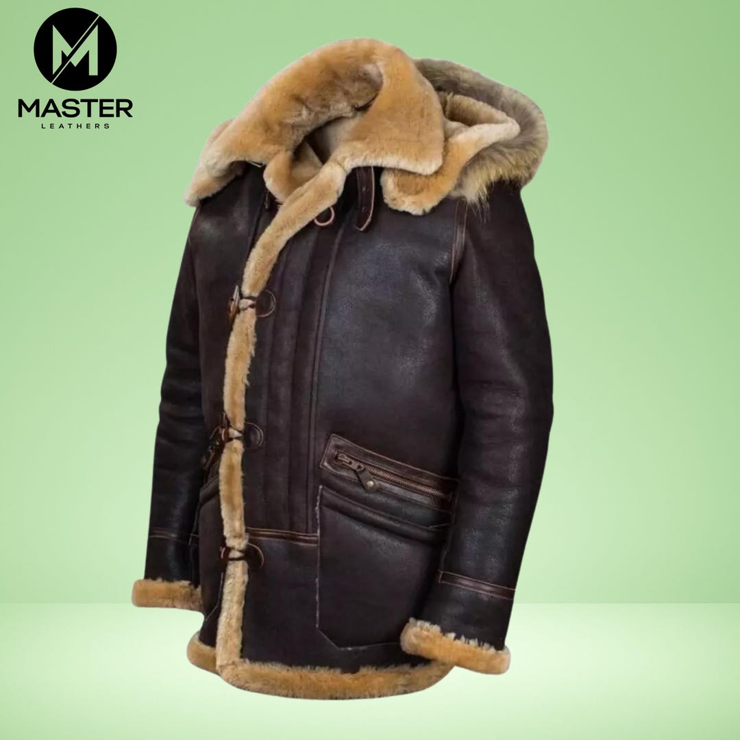Men’s B7 Bomber Flight Jacket | Aviator Style With Faux Fur Lining ...