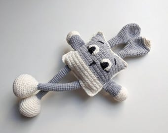 Conejito de juguete educativo de ganchillo