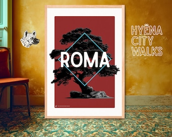 Roma Travel Poster: Rome Art Giclée Print