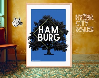 Hamburg Travel Poster: Germany Wall Art Giclée Print